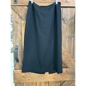 Emma James women’s 16 Classy Skirt Black Below Knee Back Slit